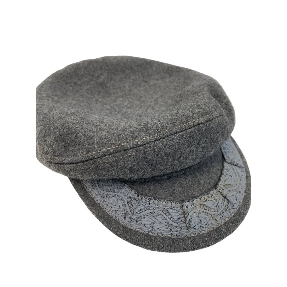 VTG Greek Fishermans Cap Grey Wool Dorfman Pacific Made in Greece GUC 7062